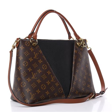 louis vuitton monogram v tote mm black|louis vuitton eva monogram.